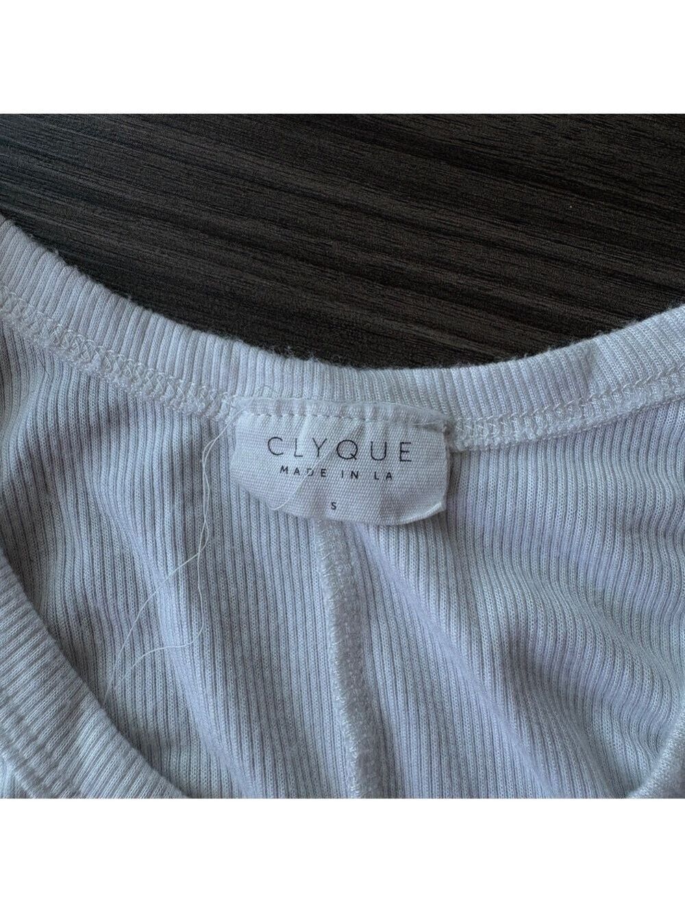 CLYQUE WOMENS KELLY BODYSUIT WHITE HIGH NECK RIBBED MUSCLE TANK - Picture 3 of 8